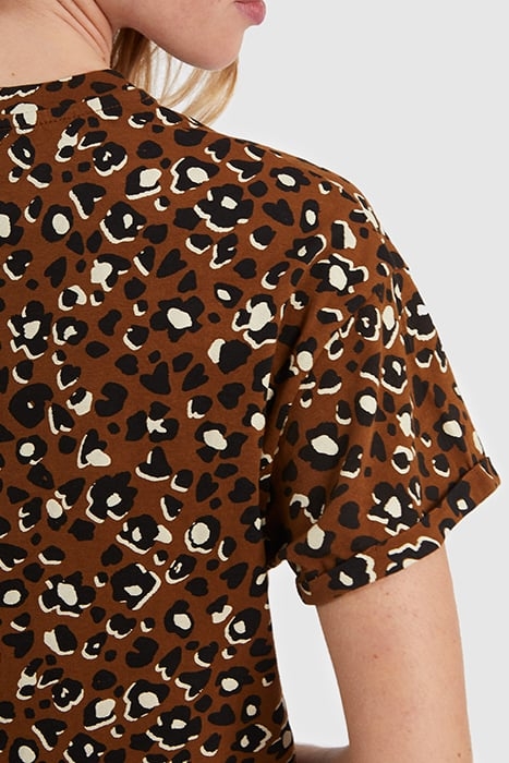 CAMEL LEOPARD PRINT T-SHIRT 6