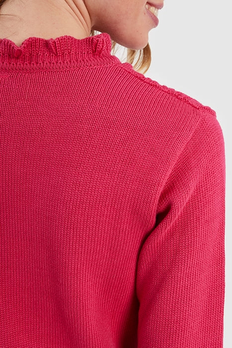 MAGENTA DECORATIVE KNIT SWEATER 6