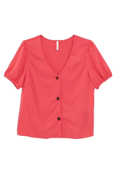 CORAL BUTTONED FLOWING TOP 4