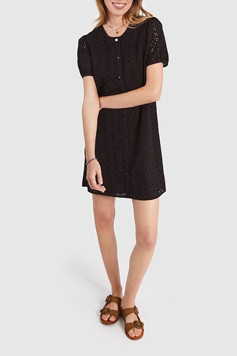 BLACK EYELET EMBROIDERY DRESS 1