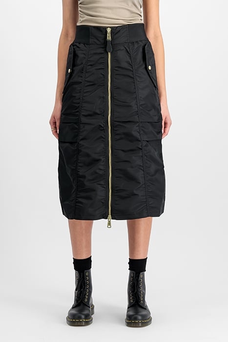 MA-1 MIDI SKIRT BLACK 1