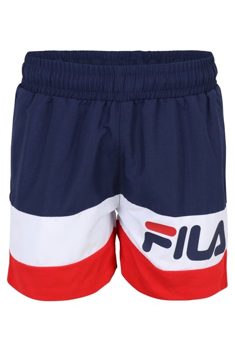LANGULA BEACH SHORTS MEDIEVAL BLUE-BRIGHT WHITE-TRUE RED 1