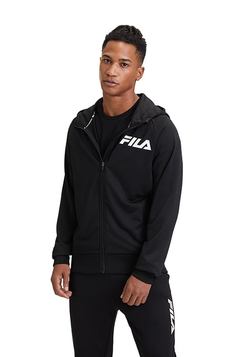 TREPUZZI HOODED ZIP JACKET BLACK 1