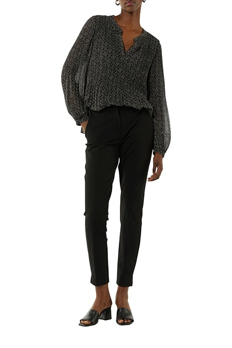 COMMA BLOUSES GREY/BLACK 2