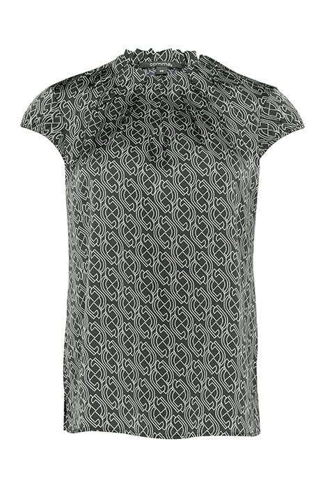 COMMA BLOUSES GREY/BLACK 3