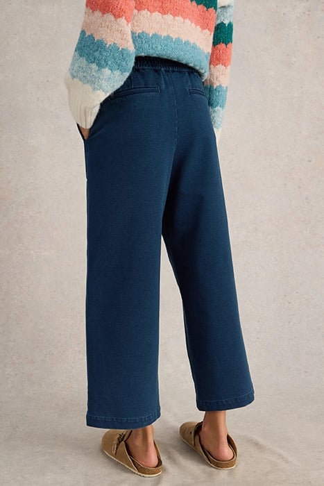 BELLE JERSEY WIDE LEG CROP DARK DENIM 2
