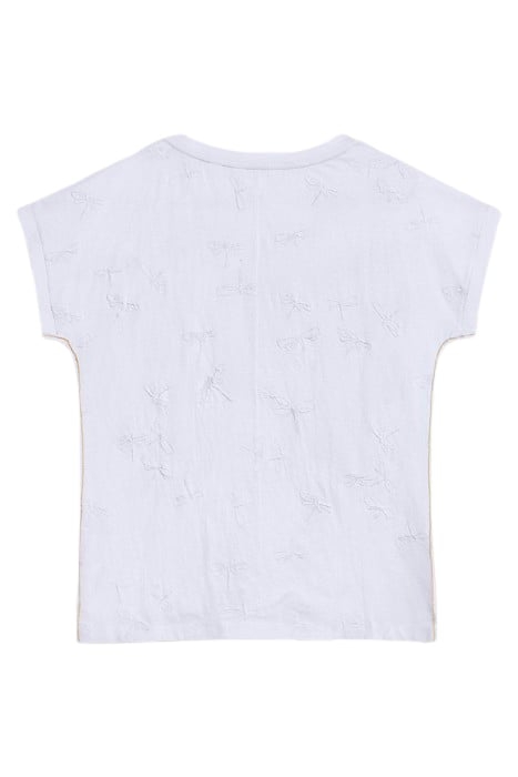 NELLY EMBROIDERED TEE BRILLIANT WHITE 4