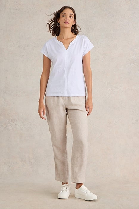 NELLY EMBROIDERED TEE BRILLIANT WHITE 1