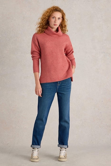 LOVELY RIB JUMPER DUSTY PINK 1