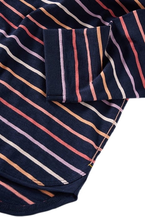 CLARA STRIPE LS TEE NAVY MULTI 6