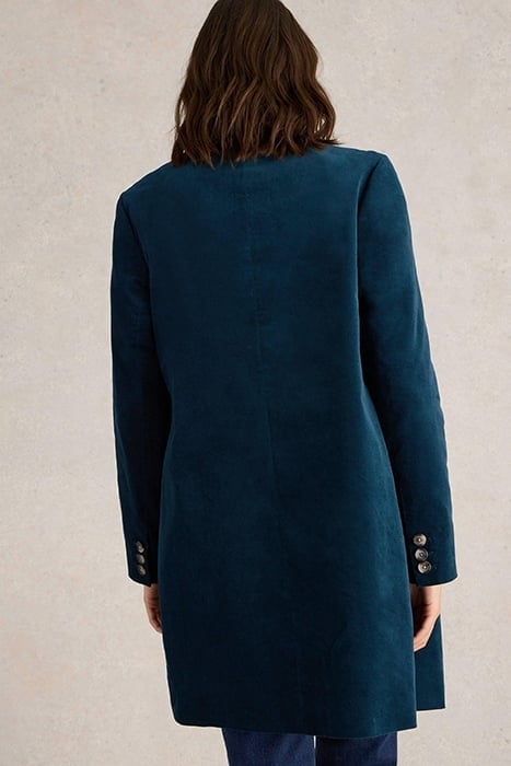 KARLA VELVET COAT DARK TEAL 2