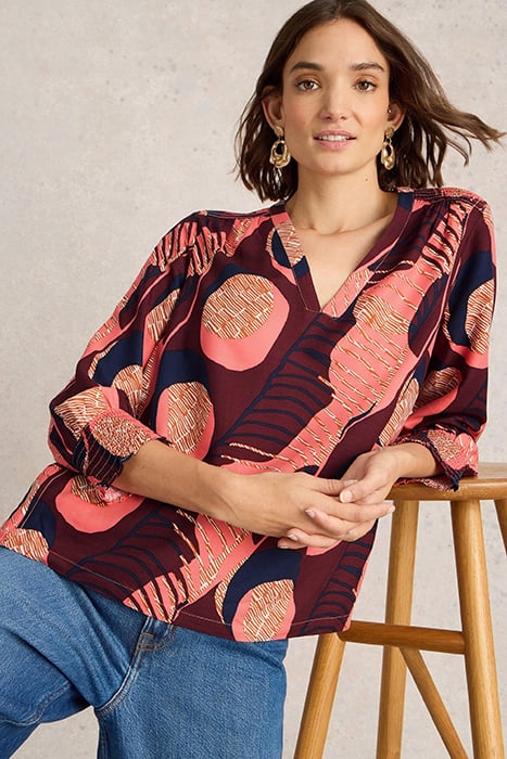 ELISA TOP PLUM PRINT 4