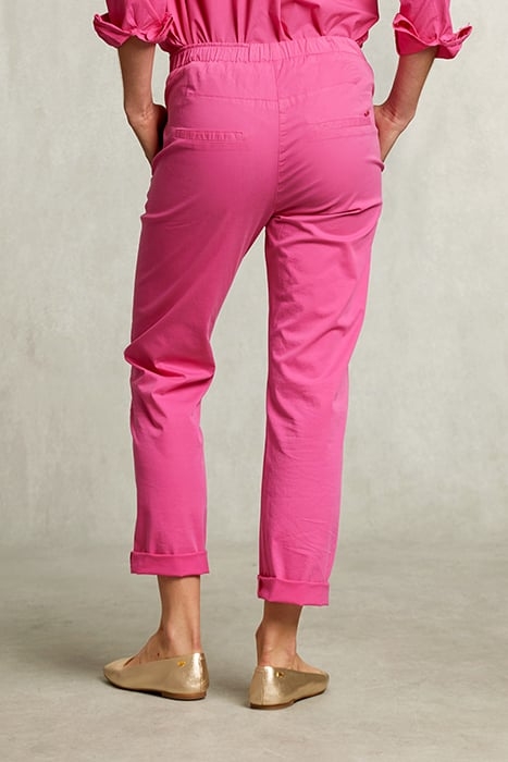 PINK COTTON PANTS ELASTIC WAIST PINK 2