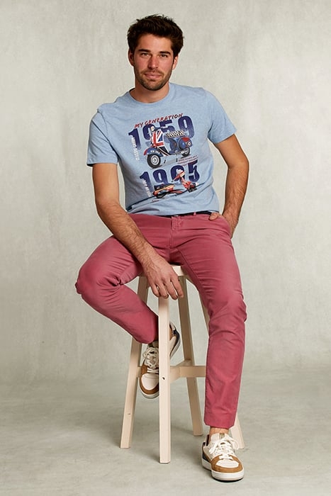 SLIM FIT COTTON CHINO AMARANTH PINK 3