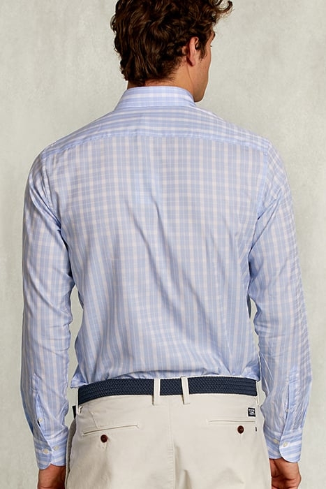 CUSTOM FIT CHECKED SHIRT BLUE/WHITE BLUE 2