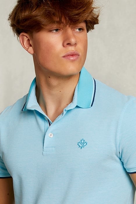 CUSTOM FIT COTTON POLO BORA BORA BLUE 4