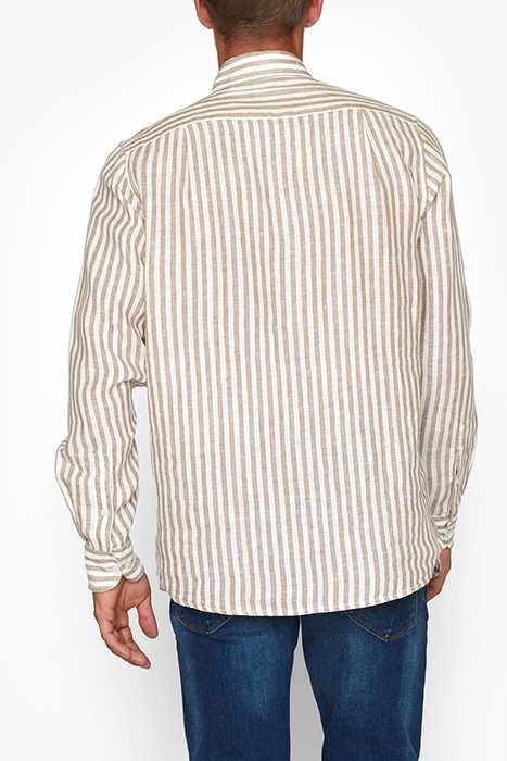 GREGSI LINEN STRIPE BROWN LION 2