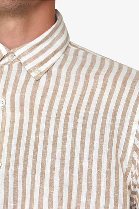 GREGSI LINEN STRIPE BROWN LION 6