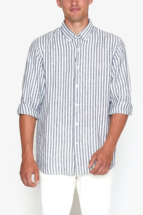 GREGSI LINEN STRIPE BLUE CAPTAIN 1