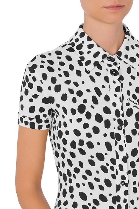 LEOPARD PRINT SHIRT DRESS WHITE 4