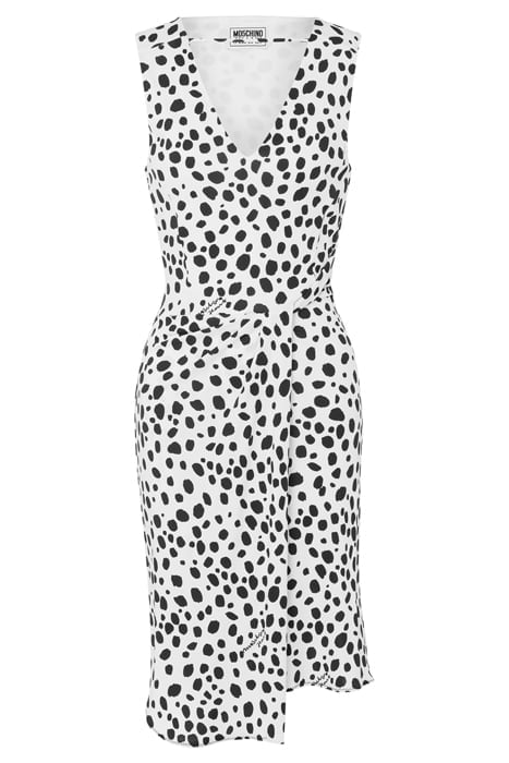 LEOPARD PRINT ORGANZA DRESS WHITE 3