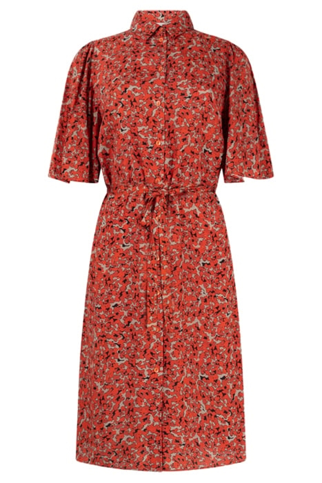 NASMA DRESS GRAPHIC DOT RED 1