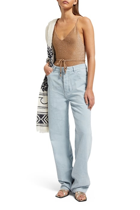 THE RIPPLE AUTHENTIC STRAIGHT JEANS — INDIGO WAVE JACQUARD I 3