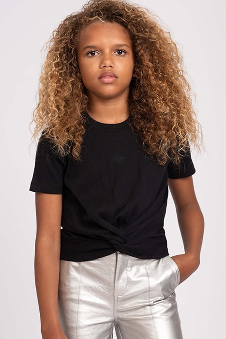 KNOT RIB T-SHIRT BLACK 1