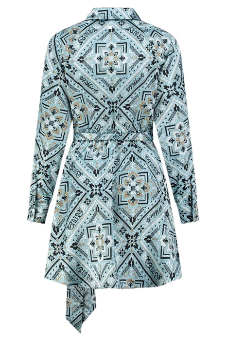 BANGKOK PRINTED WRAP DRESS POOL/BLACK 3