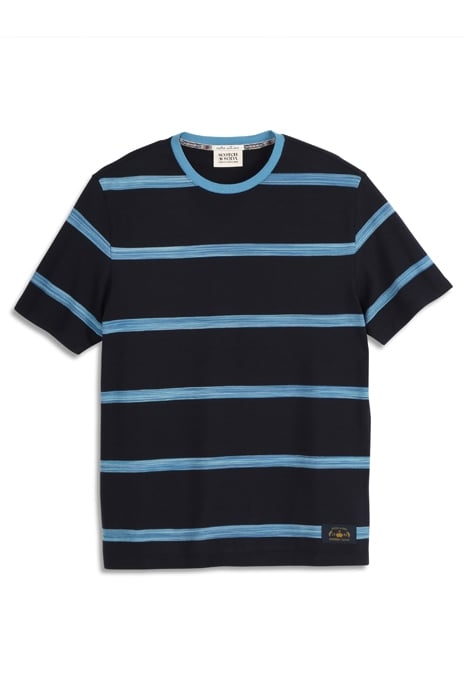 TEXTURED SPACEDYE STRIPE SS TEE NIGHT 1