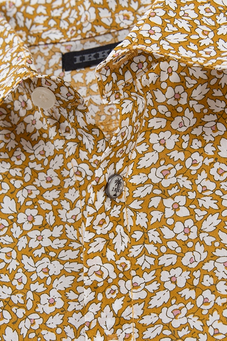 BOYS' YELLOW SHIRT WITH FLORAL LIBERTY® FABRIC 4