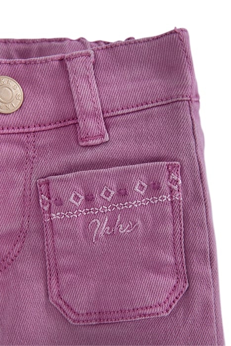 BABY GIRLS’ MAUVE JEANS WITH ETHNIC EMBROIDERY 3