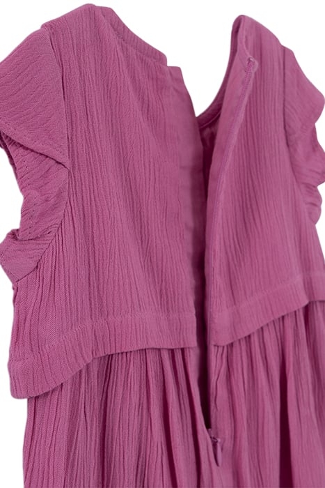 BABY GIRLS’ MAUVE CREPE DRESS WITH ETHNIC EMBROIDERY 4