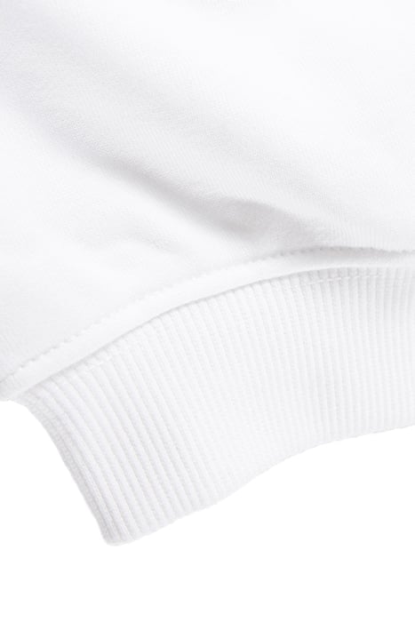 GIRLS' OFF-WHITE SWEATSHIRT WITH SILVER GLITTER SLOGAN 6