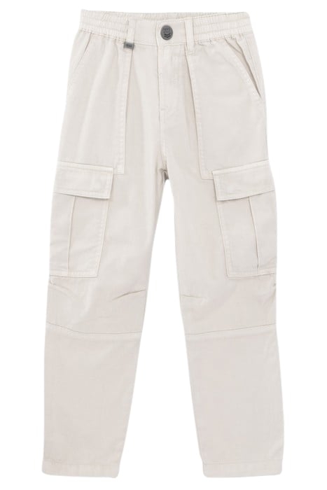 BOYS’ BEIGE CARGO TROUSERS WITH ELASTICATED WAIST 1
