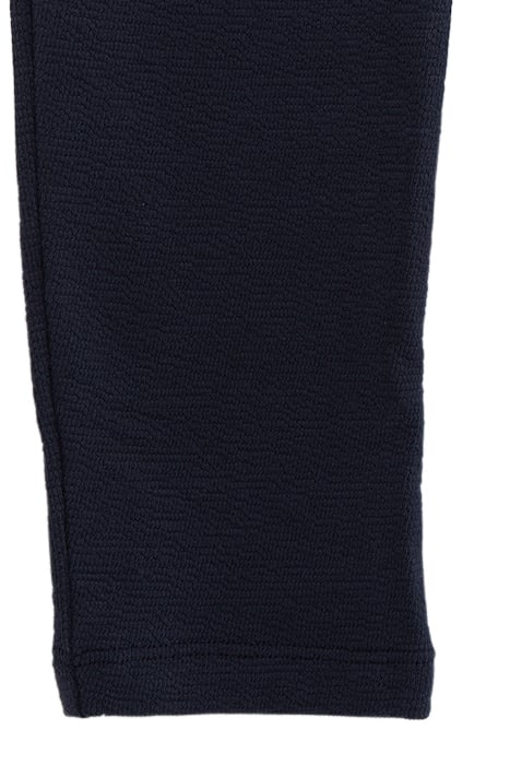 GIRLS' NAVY ORGANIC COTTON KNIT TROUSERS WITH BELT TO TIE 5