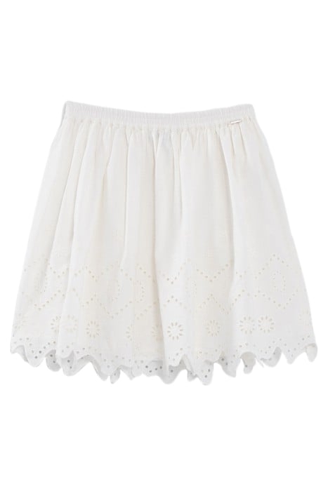 GIRLS’ OFF-WHITE SKIRT WITH EYELET EMBROIDERY 1