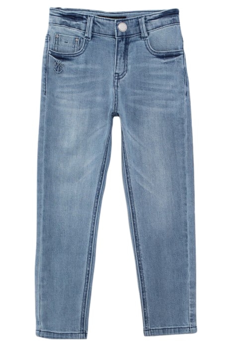 BOYS’ BLUE STRAIGHT JEANS WITH EMBOSSED ANCHORS 1