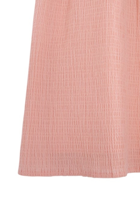 GIRLS’ PEACH WAFFLE FABRIC DRESS WITH EMBROIDERY 7