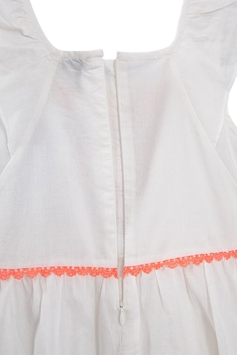 GIRLS’ OFF-WHITE DRESS WITH NEON ETHNIC EMBROIDERY 4