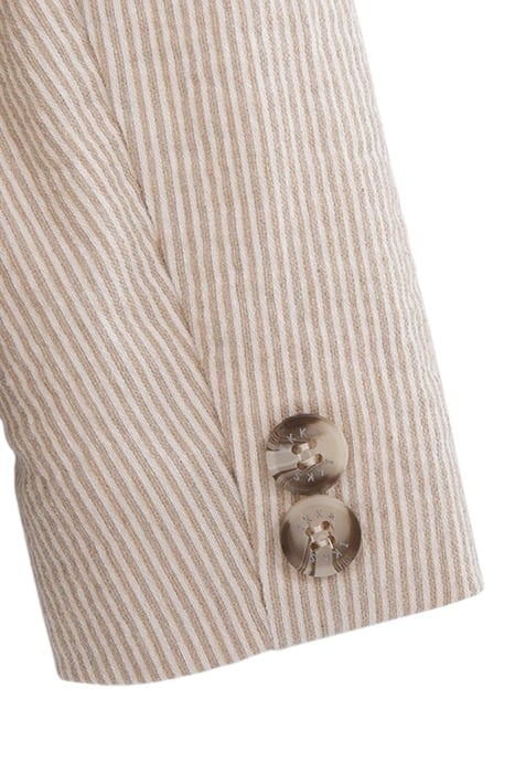 BOYS’ BEIGE STRIPED OCCASIONWEAR SUIT JACKET 7