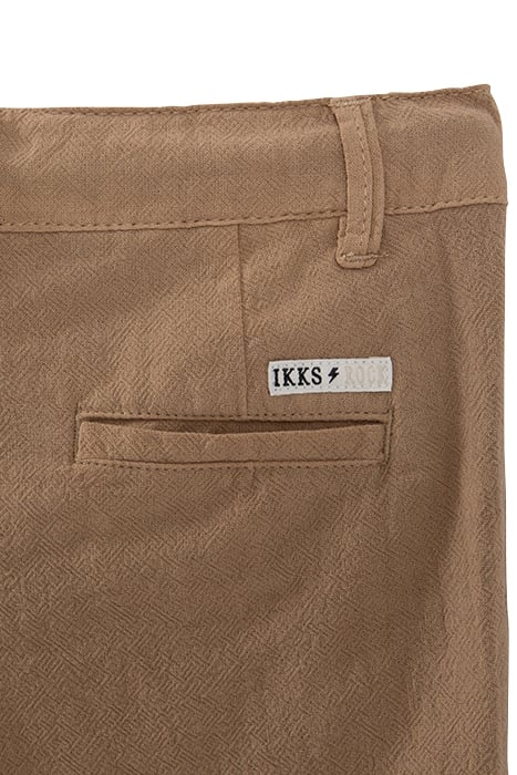 BOYS' BEIGE TEXTURED FABRIC CHINO SHORTS 4