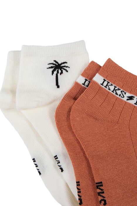 BOYS’ ECRU AND TERRACOTTA SHORT SOCKS 5
