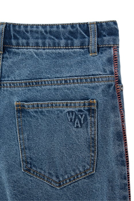 GIRLS’ BLUE WATERLESS DENIM SHORTS, EMBROIDERED DETAIL 4