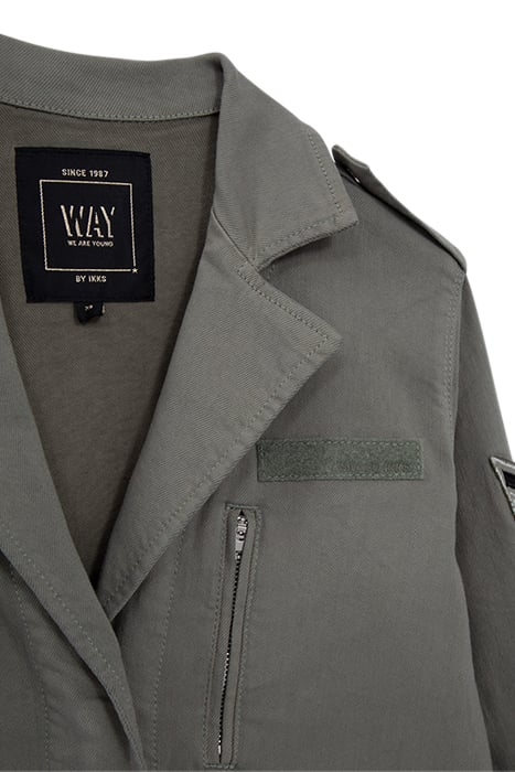 GIRLS’ KHAKI SAFARI JACKET WITH XL PALM TREE BADGE 4