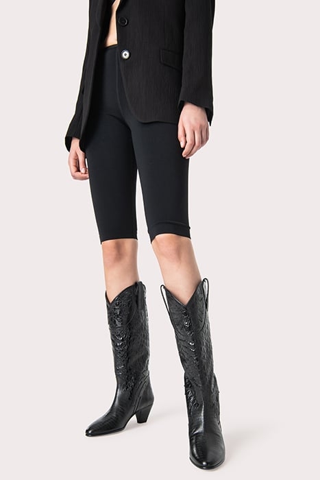 MELVIN BLACK CROCO LIZARD LEATHER BLACK 2