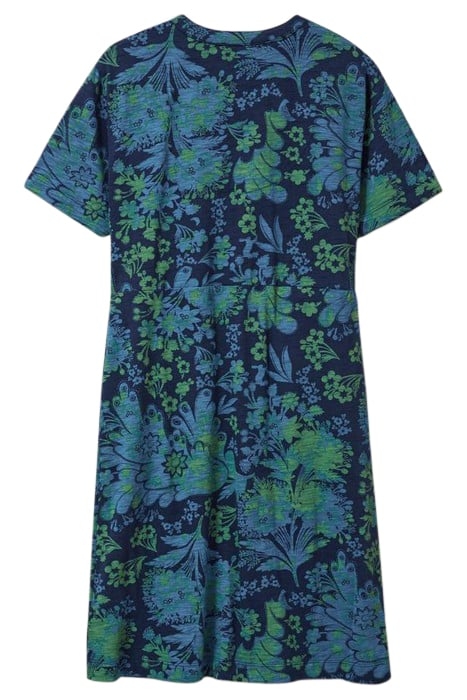 TAMMY COTTON JERSEY DRESS NAVY MULTI 3