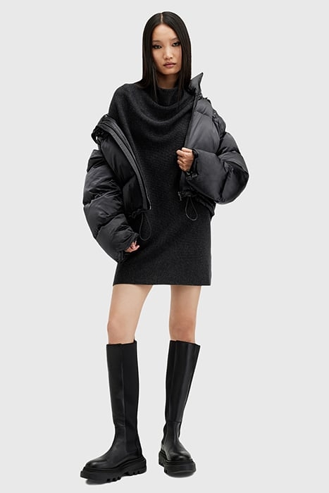 RIDLEY JUMPER DRESS CINDER BLACK MARL 5