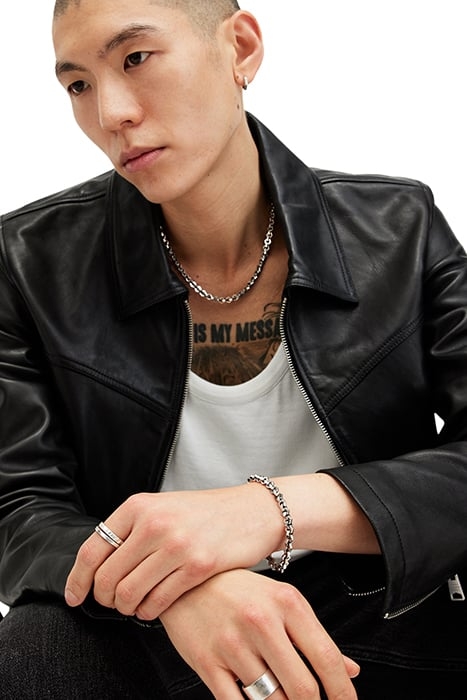 HEX CHAIN BRACELET WARM SILVER 2