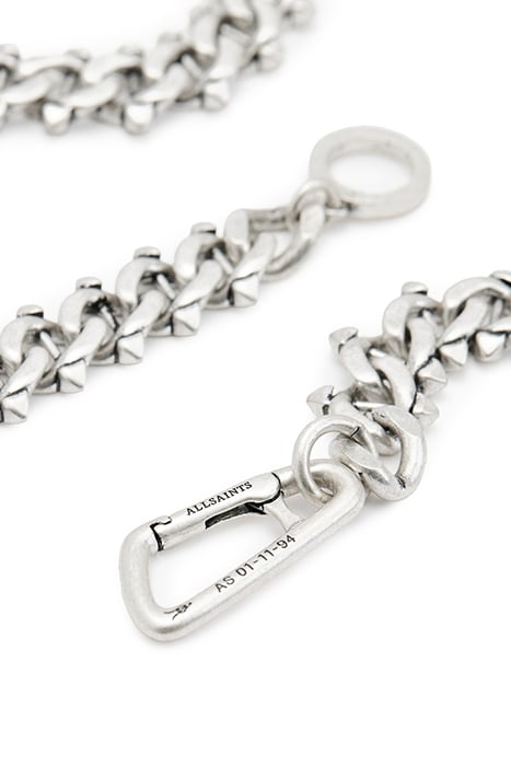 ALRO CURB NECKLACE WARM SILVER 5